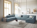 Sofa panoramiczna Ruby jasno niebieski sztruks