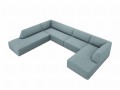 Sofa panoramiczna Ruby jasno niebieski sztruks