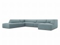 Sofa panoramiczna Ruby jasno niebieski sztruks