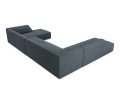 Sofa panoramiczna Ruby niebieski sztruks
