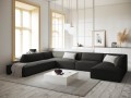 Sofa panoramiczna Ruby szary sztruks