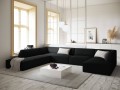 Sofa panoramiczna Ruby czarny sztruks