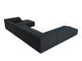 Sofa panoramiczna Ruby czarny sztruks