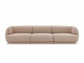 Sofa Miley 3-osobowa beżowy aksamit