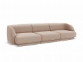 Sofa Miley 3-osobowa beżowy aksamit