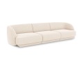 Sofa Miley 3-osobowa jasny beż tkanina strukturalna