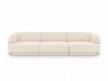 Sofa Miley 3-osobowa jasny beż tkanina strukturalna