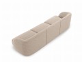 Sofa Miley 3-osobowa beż tkanina strukturalna