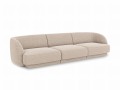 Sofa Miley 3-osobowa beż tkanina strukturalna