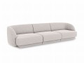 Sofa Miley 3-osobowa jasno szara tkanina strukturalna