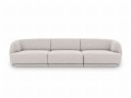 Sofa Miley 3-osobowa jasno szara tkanina strukturalna