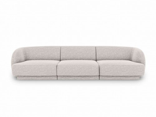 Sofa Miley 3-osobowa jasno szara tkanina strukturalna