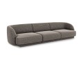 Sofa Miley 3-osobowa szara tkanina strukturalna