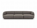 Sofa Miley 3-osobowa szara tkanina strukturalna