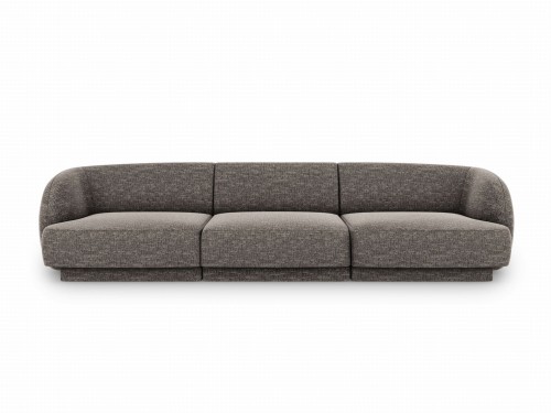 Sofa Miley 3-osobowa szara tkanina strukturalna