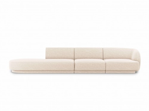 Sofa Miley 4-osobowa jasny beż tkanina strukturalna