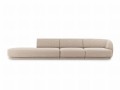 Sofa Miley 4-osobowa beżowa tkanina strukturalna