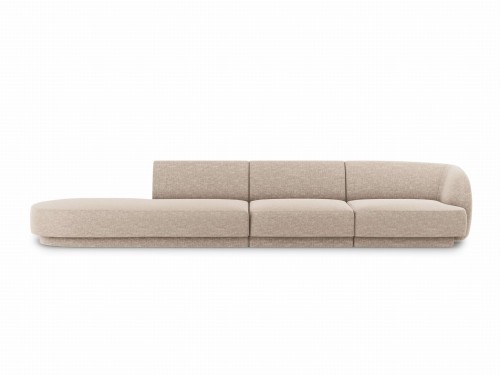 Sofa Miley 4-osobowa beżowa tkanina strukturalna