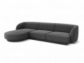 Sofa narożna Miley szary aksamit