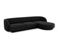 Sofa narożna Miley ciemna tkanina strukturalna