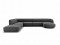 Sofa panoramiczna Miley szary aksamit
