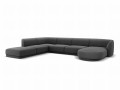 Sofa panoramiczna Miley szary aksamit