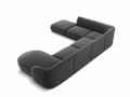 Sofa panoramiczna Miley szary aksamit