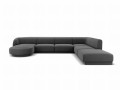 Sofa panoramiczna Miley szary aksamit