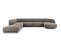 Sofa panoramiczna Miley szara tkanina strukturalna