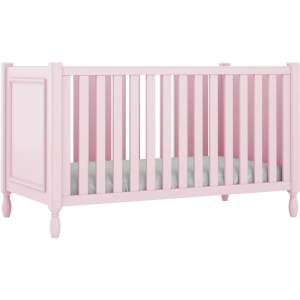 Różowe łóżeczko Sofi z ozdobnymi nóżkami  