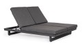 Podwójny leżak ogrodowy Infinity czarny