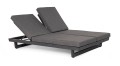 Podwójny leżak ogrodowy Infinity czarny