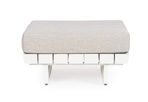 Ogrodowa pufa Infinity kwadratowa biała