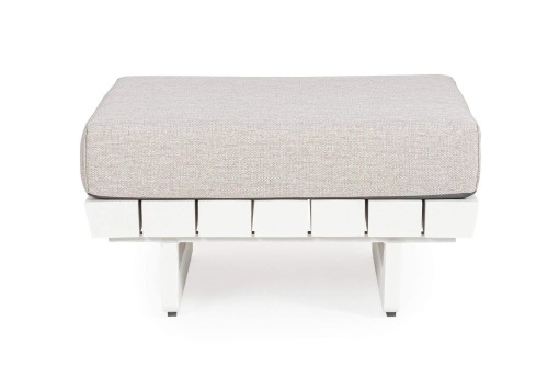 Ogrodowa pufa Infinity kwadratowa biała