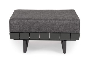 Ogrodowa pufa Infinity kwadratowa czarna