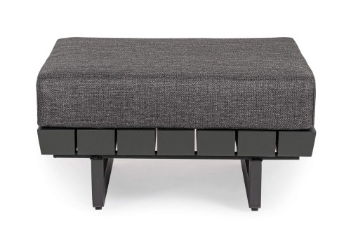 Ogrodowa pufa Infinity kwadratowa czarna