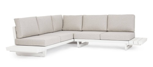 Sofa narożna ogrodowa Infinity biała