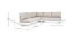 Sofa narożna ogrodowa Infinity biała