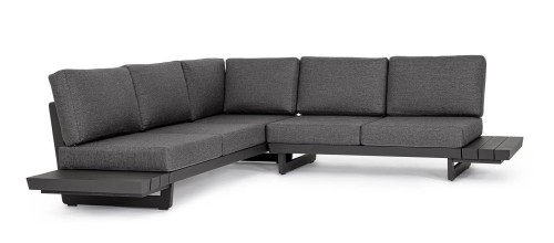 Sofa narożna ogrodowa Infinity czarna