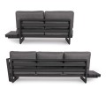 Sofa narożna ogrodowa Infinity czarna