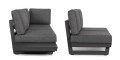 Sofa narożna ogrodowa Infinity czarna