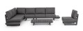 Sofa narożna ogrodowa Infinity czarna