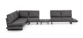 Sofa narożna ogrodowa Infinity czarna