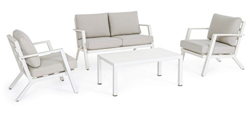 Ogrodowy zestaw wypoczynkowy Harley biały