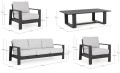 Ogrodowy zestaw wypoczynkowy Baltic antracytowy
