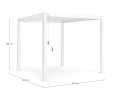 Biała pergola ogrodowa Ocean 3x3