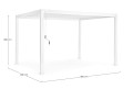 Biała pergola ogrodowa Ocean 3x4