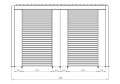 Biała pergola ogrodowa Ocean 3x4