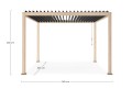 Pergola ogrodowa Ocean Premium drewniany efekt 3,6x3,6