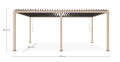 Pergola ogrodowa Ocean Premium drewniany efekt 3,6x6